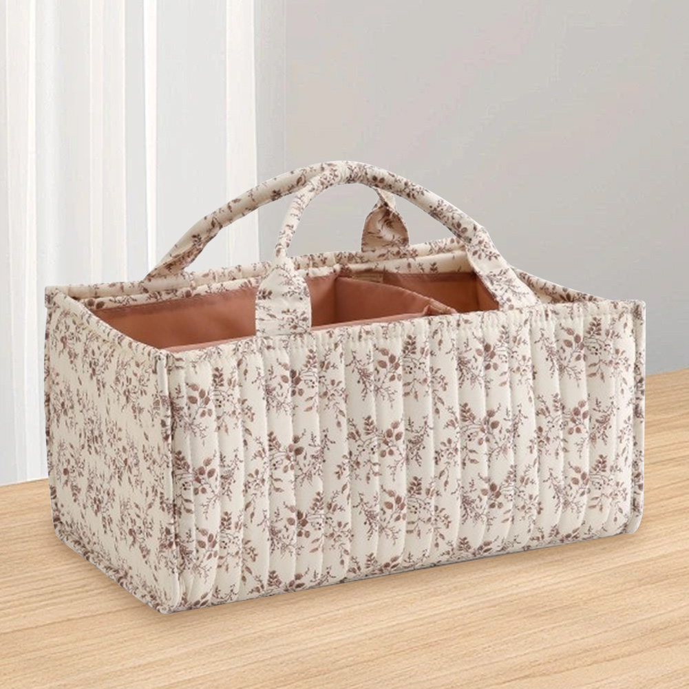 Baby Nursery Must Haves - Keranjang Penyimpanan Perlengkapan Bayi Bermotif Bunga
