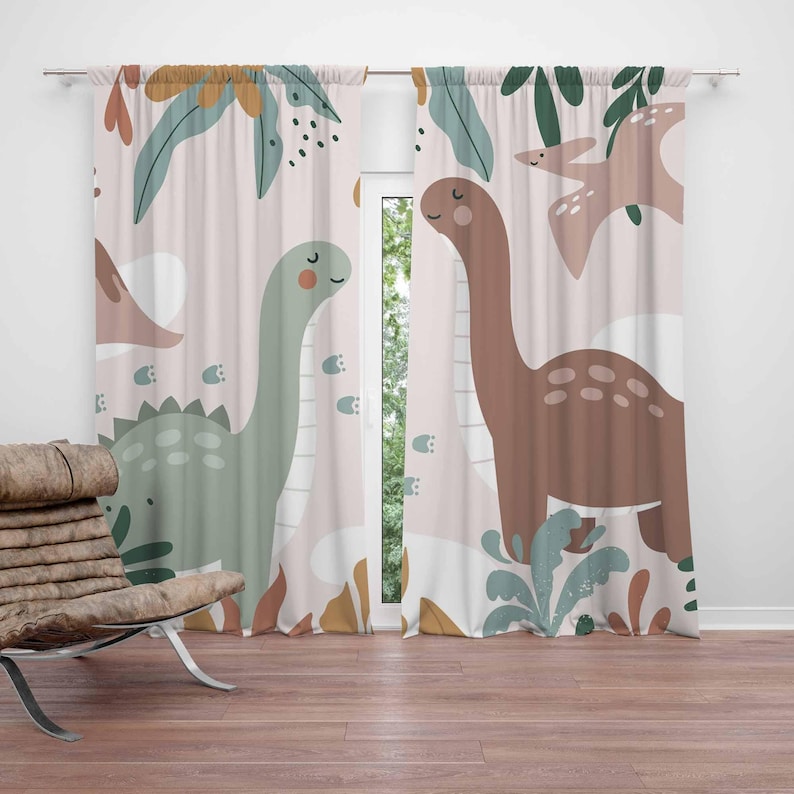 Baby Nursery Office - Tirai Kamar Bayi Dinosaurus Tirai Kamar