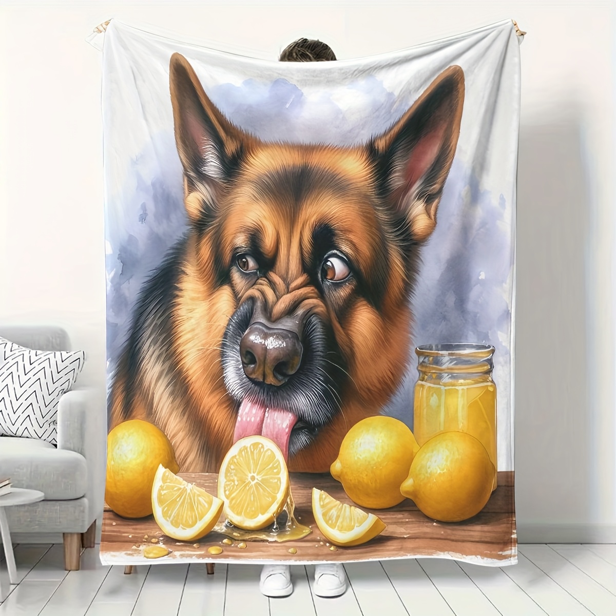 Baby Nursery Bedding - Selimut Motif Potret Anjing Gembala Jerman