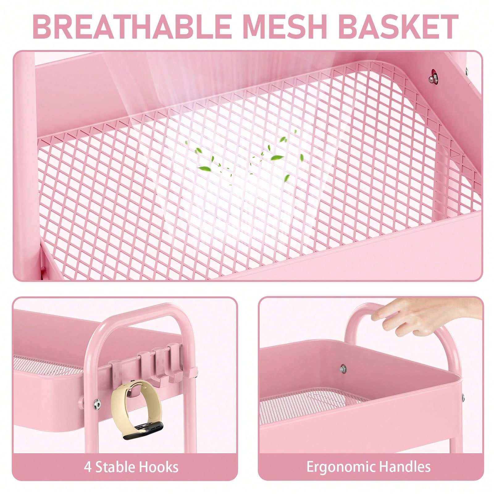 Troli Logam 3 Tingkat Beroda W - Baby Nursery Office ulasan dan harga