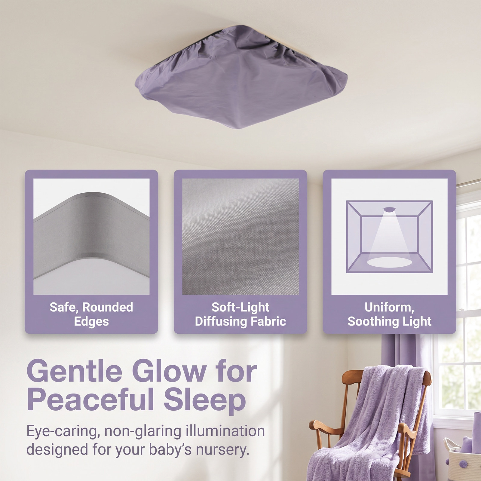 Lampu Plafon Bayi dengan Kap L - Baby Nursery Light Shade ulasan dan harga