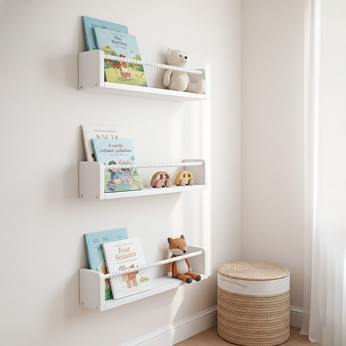 Rak Buku Anak, Rak Buku Kayu M - Baby Nursery Bookcase ulasan dan harga