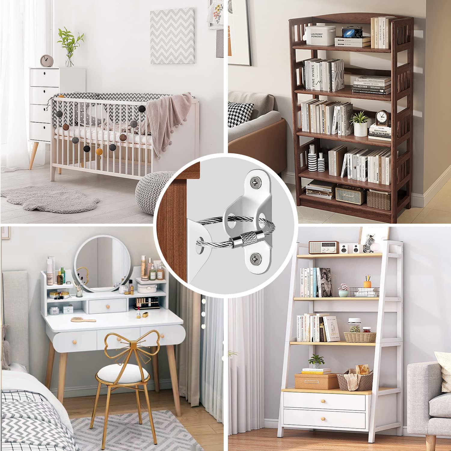 Pengikat Furnitur Anti-Terguli - Baby Nursery Bookcase ulasan dan harga