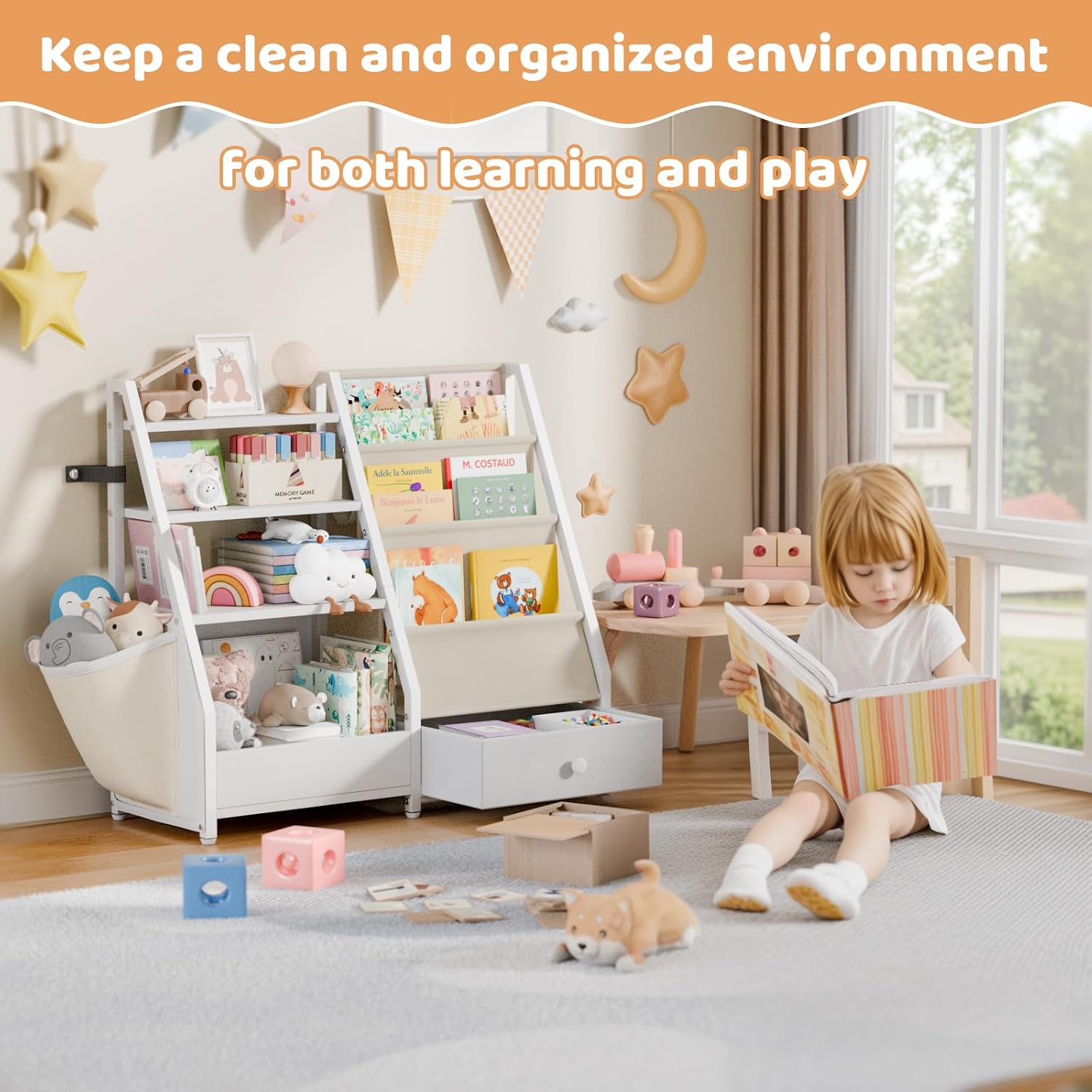 Rak Buku Anak dan Penyimpanan  - Baby Nursery Bookcase ulasan dan harga