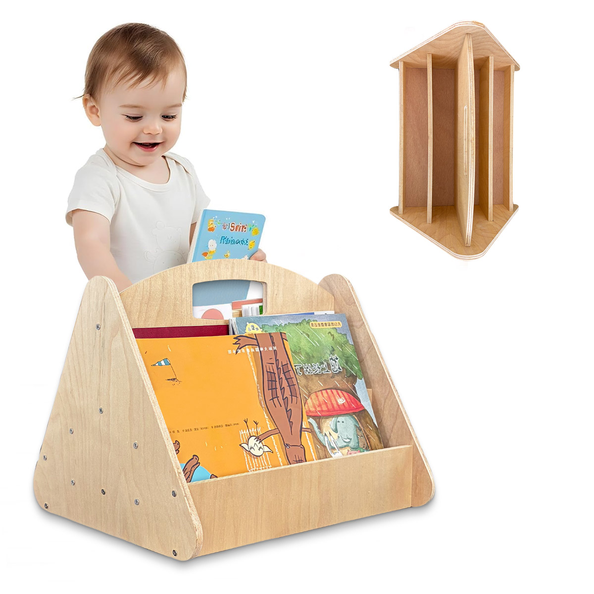 Rak Buku Balita Dua Sisi denga - Baby Nursery Bookcase ulasan dan harga