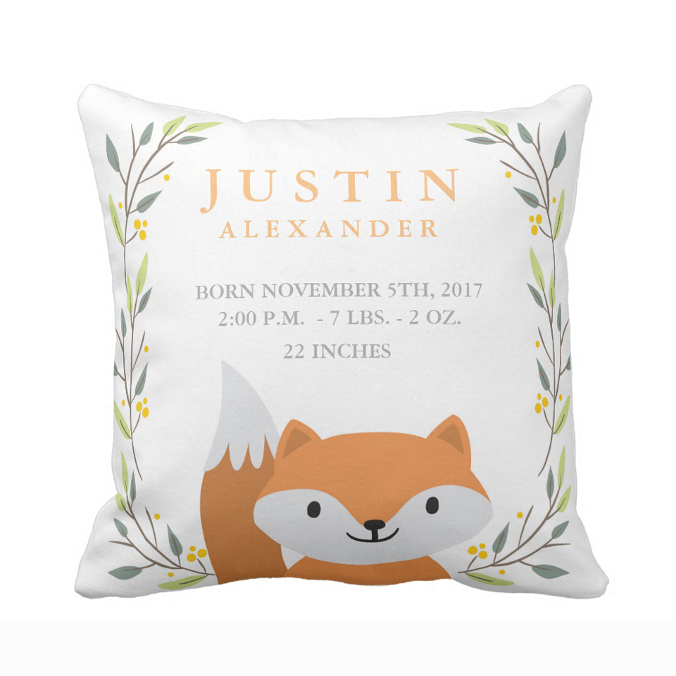 Kustom Woodland Hutan Lahir St - Baby Nursery Cushion ulasan dan harga