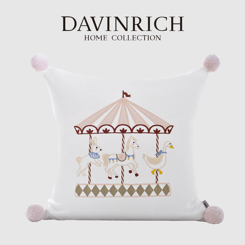 DAVINRICH Sarung Bantal Bordir - Baby Nursery Cushion ulasan dan harga