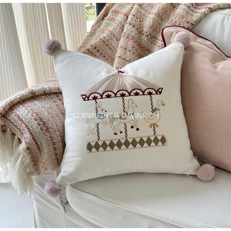 DAVINRICH Sarung Bantal Bordir - Baby Nursery Cushion ulasan dan harga