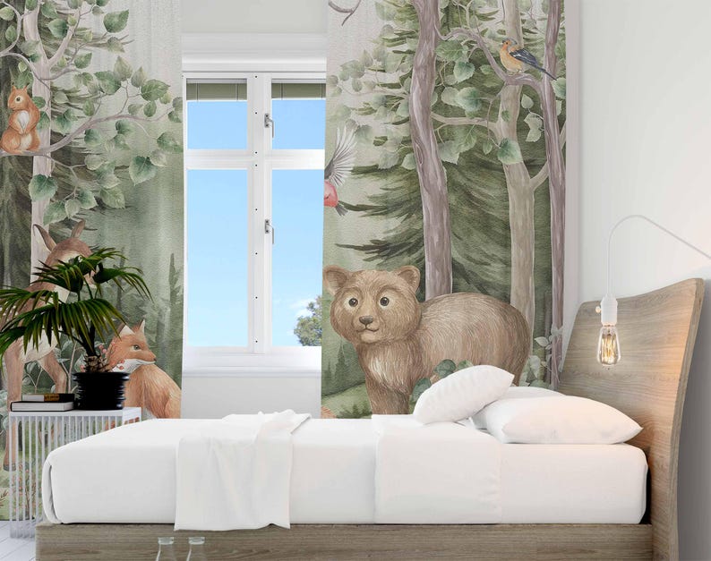 Gorden Hewan Hutan untuk Kamar - Baby Nursery Office ulasan dan harga