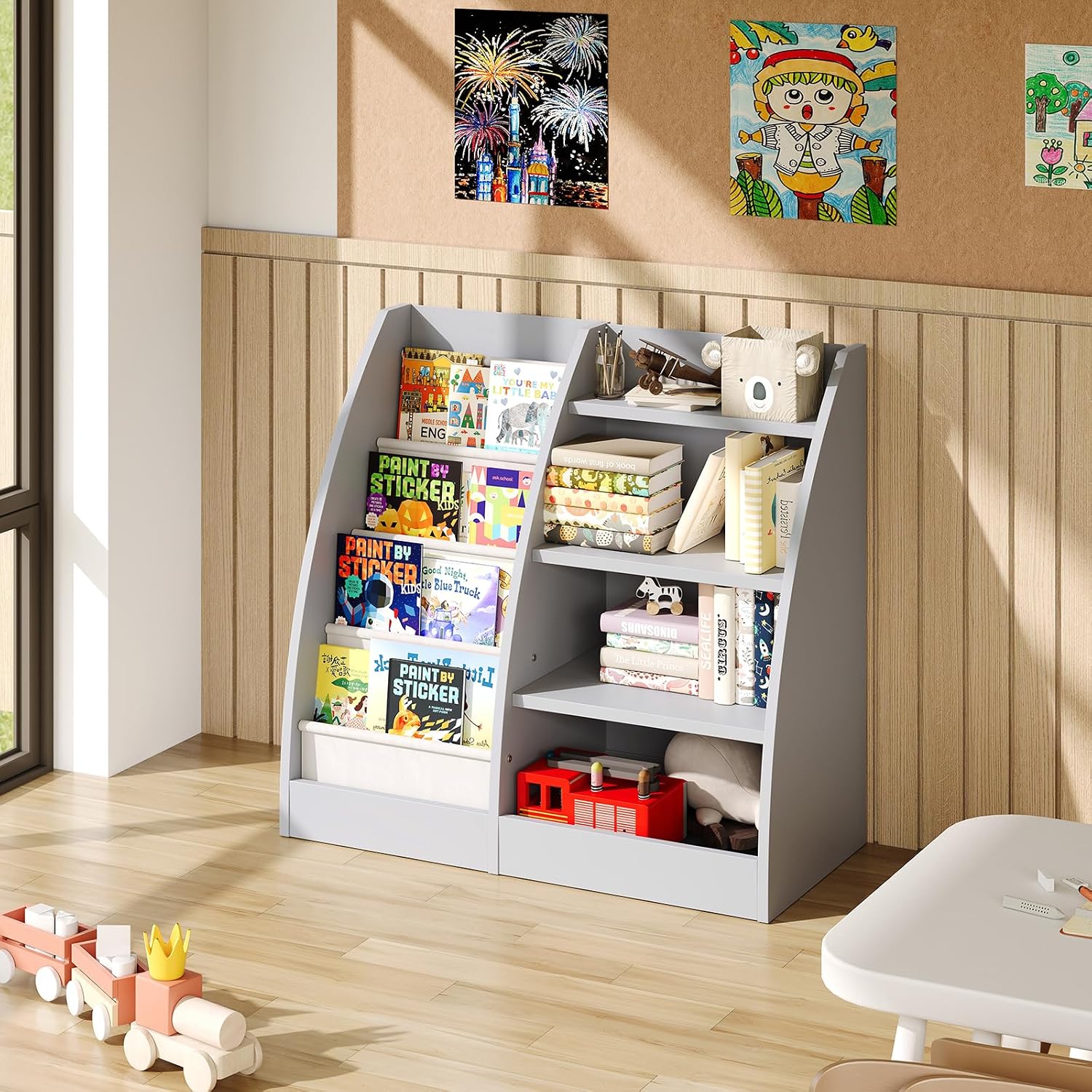 Set Rak Buku Anak 4 Tingkat, T - Baby Nursery Bookcase ulasan dan harga