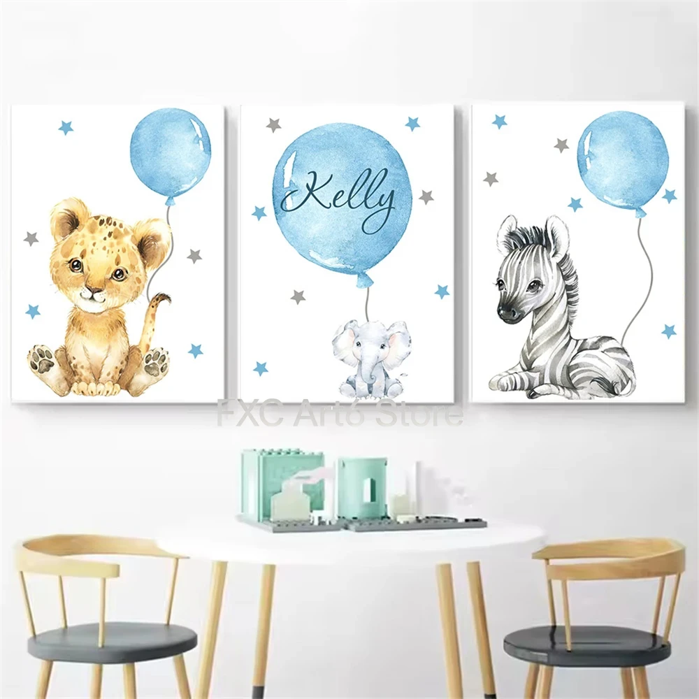 3 buah tanpa bingkai - Poster  - Baby Zebra Nursery ulasan dan harga