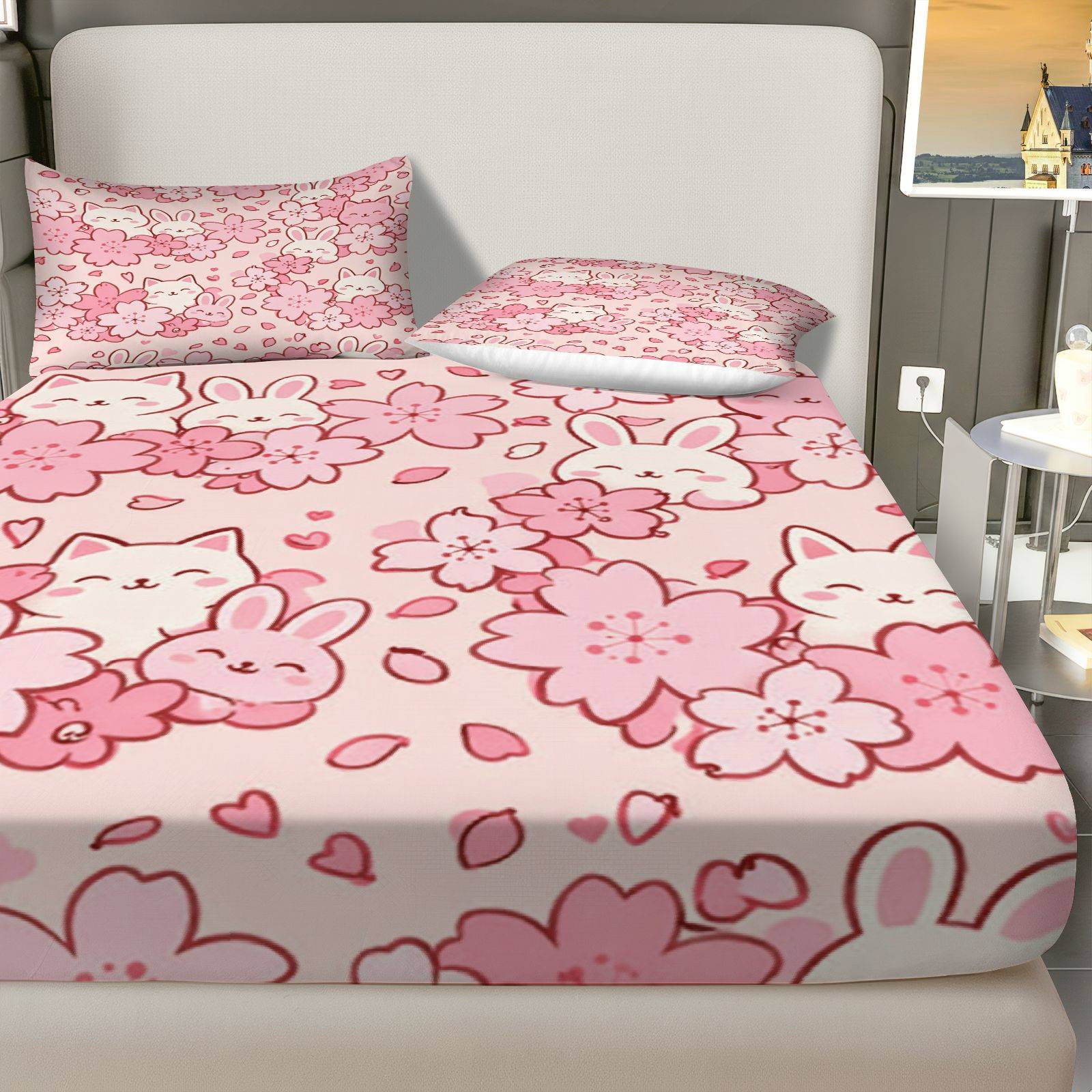 Set Sprei Sakura Rabbit Cat, B - Baby Nursery Bedding ulasan dan harga