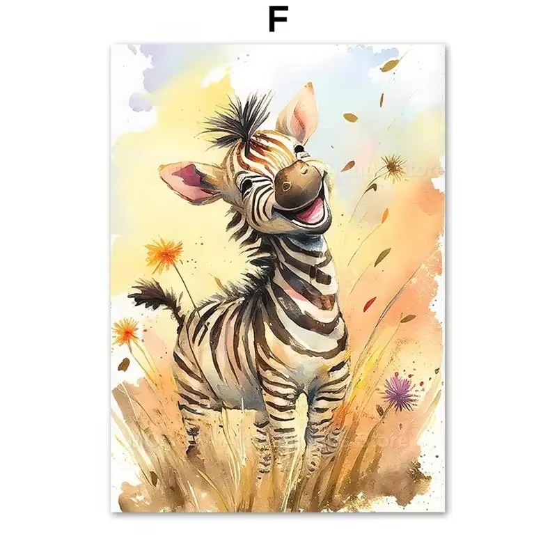 Lukisan Kanvas Seni Dinding Ka - Baby Zebra Nursery ulasan dan harga